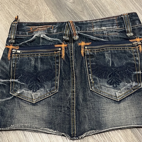 Denim Mini Skirt - Picture 3 of 12